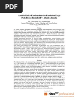 Download Analisis Risiko Keselamatan Dan Kesehatan Kerja Pada Proses Produksi PT Abadi Adimulia by Trino Jim SN213930573 doc pdf
