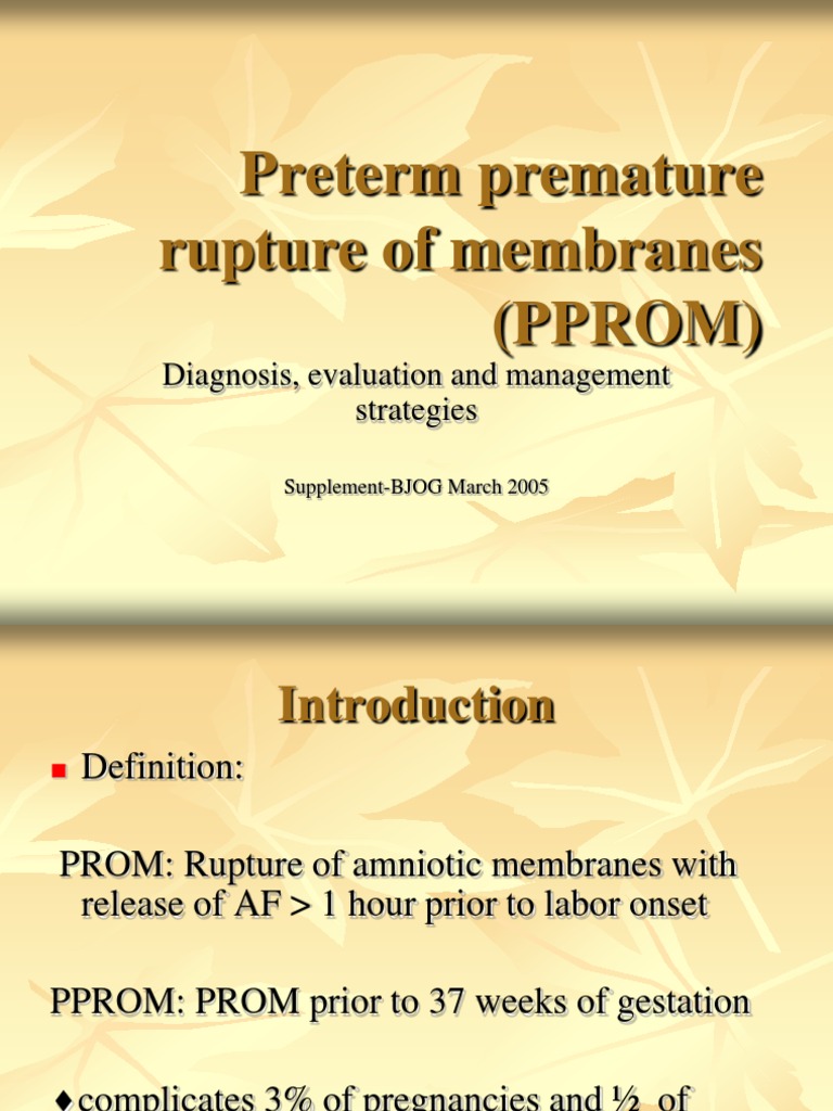 Management of Preterm PROM Strategies | PDF | Preterm Birth | Motherhood