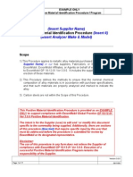 Example of Positive Material Identification Procedure-Plan