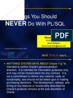 You Should Never Do in PL/SQL