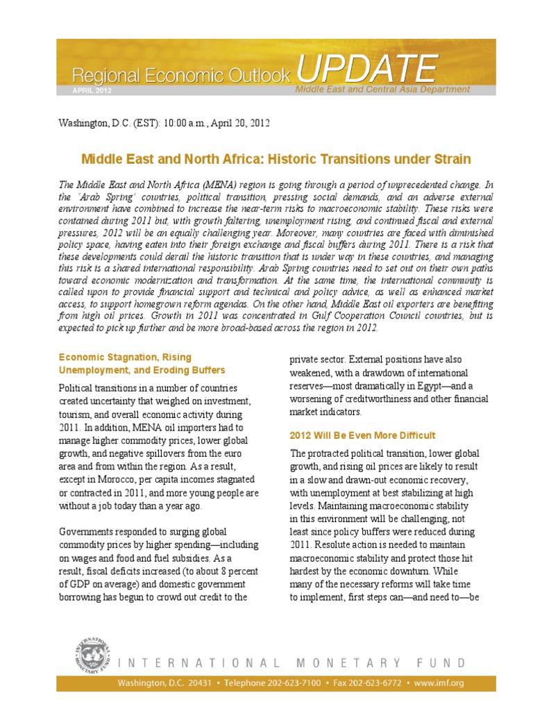 MENA Economic Challenges and Reforms | PDF | Gulf Cooperation Council ...