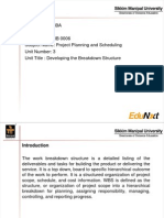 Developing The Breakdown Structure