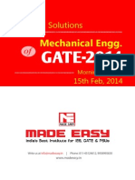 GATE 2014 ME (15 Feb Morning Session)