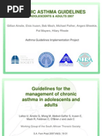 Chronic Asthma Guidelines: in Adolescents & Adults 2007