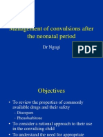 Management of Convulsions After The Neonatal Period: DR Ngugi