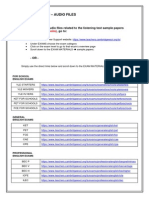 For Downloadable Audio Files Related To The Listening Test Sample Papers Go To