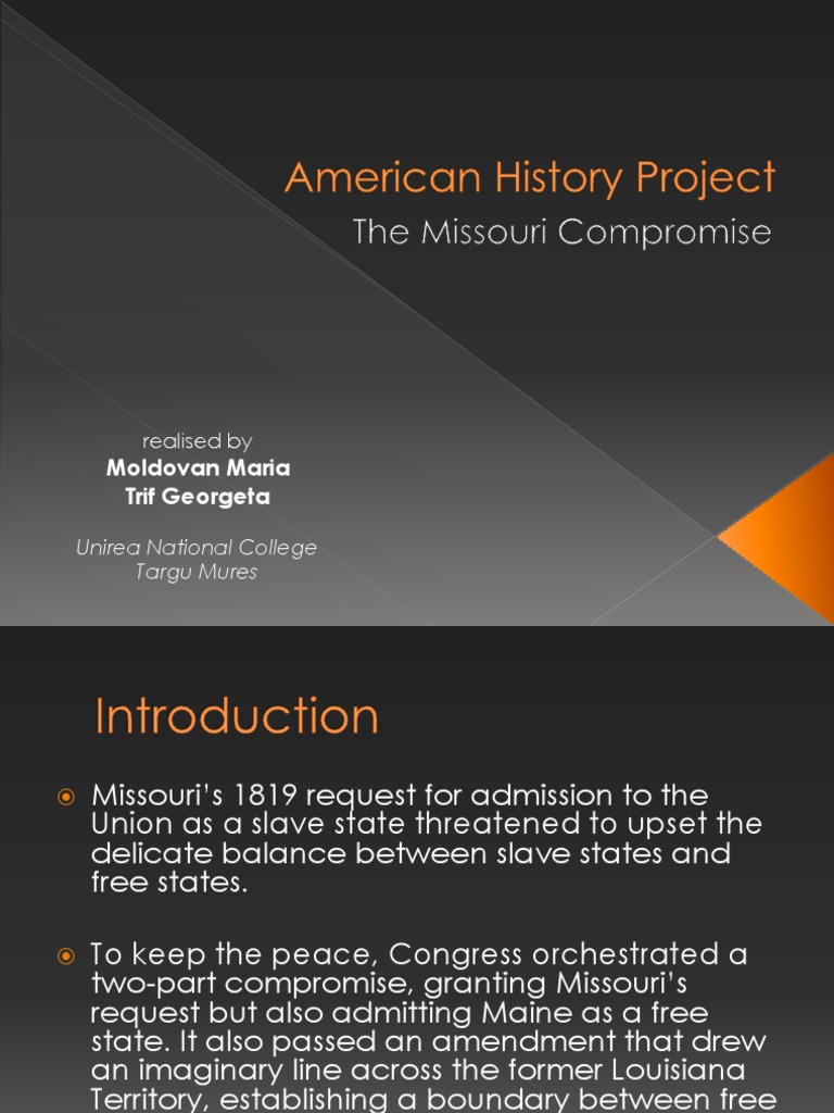 Missouri Compromise Overview | PDF