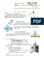 Ficha de Trabalho Sobre o Teorema de Pitagoras