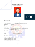 CV Pengurus Mgei SM Undip David