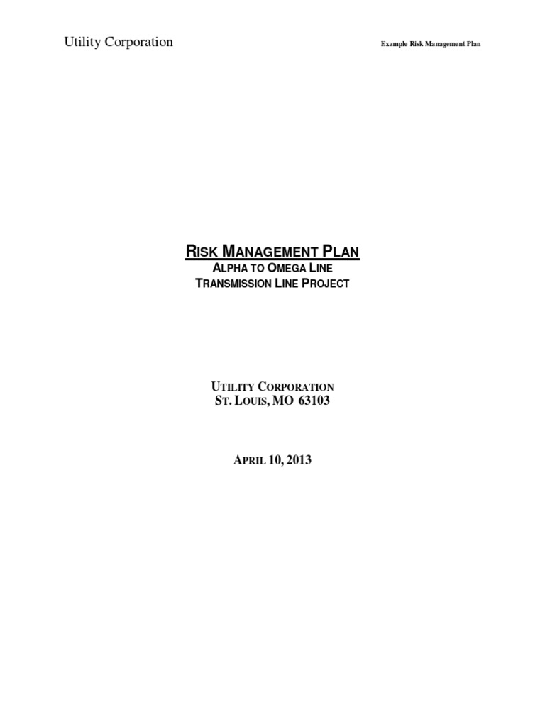 Example Risk Management Plan | Download Free PDF | Risk Management | Risk