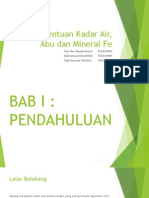 Kadar Air, Abu Dan Mineral