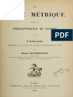 1898 Bornecque, La Prose Metrique Dans La Correspondance de Cicéron