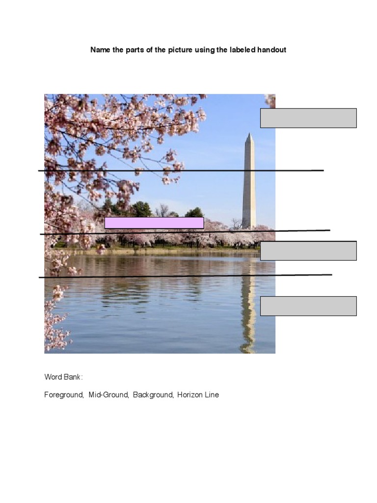 Identify Picture Parts: Foreground to Horizon | PDF