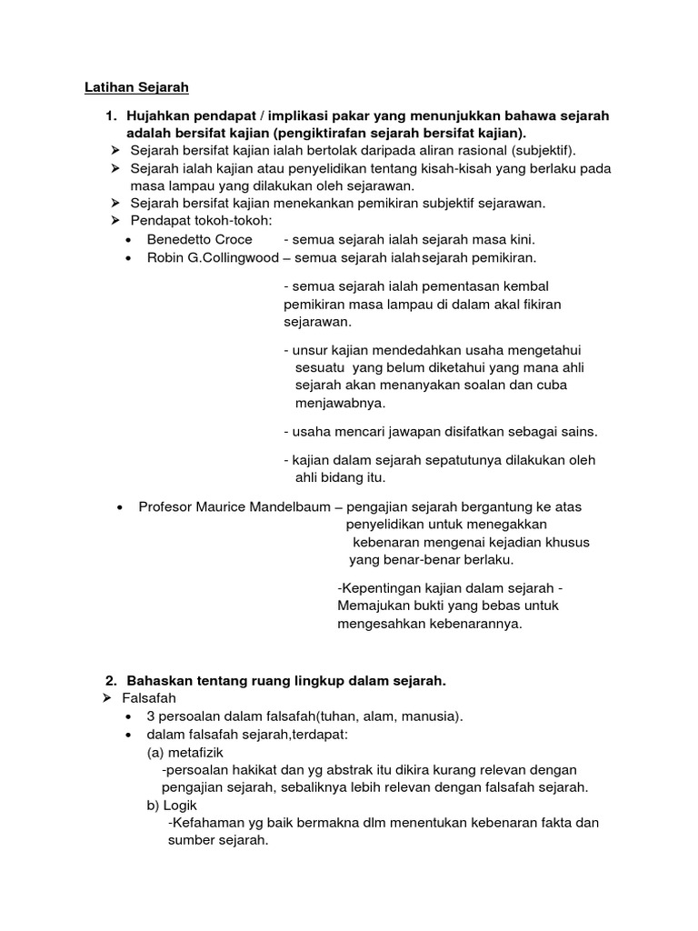 Latihan Sejarah Pdf