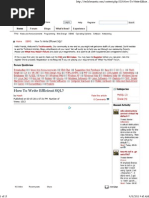 HowHow To Write Efficient SQL To Write Efficient SQL