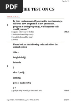 The Test On CS: Open Followed by Fork 3mark Fork Followed by Exec Read Followed by Fork Fork