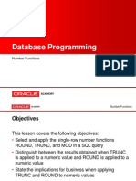 Database Programming: Number Functions