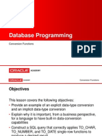 Database Programming: Conversion Functions