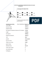 ESPECIFICACIONES TÉCNICAS 087NWSH SHORTER WIND UP STAND W