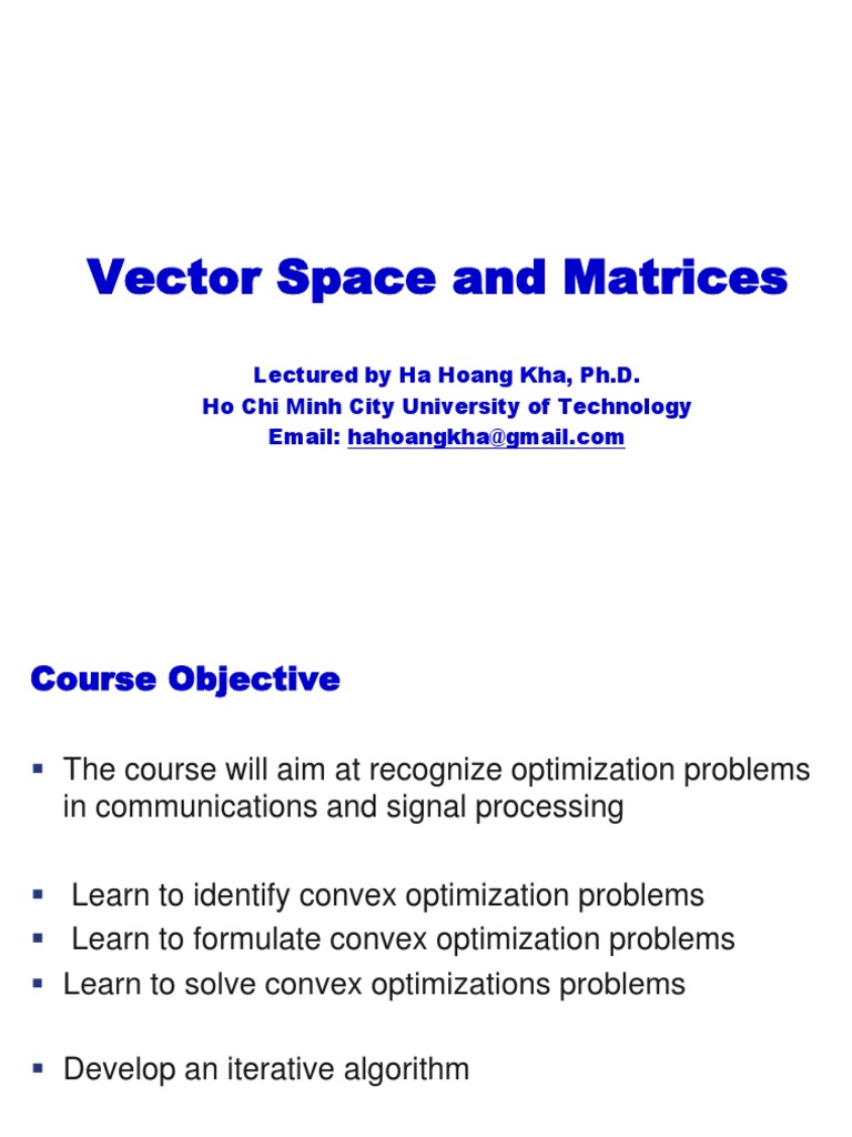 OP01-Matrix and Vectors | PDF | Computers