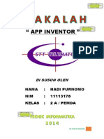 Download Tugas Makalah Appinventor by Hadi Purnomo SN213992871 doc pdf