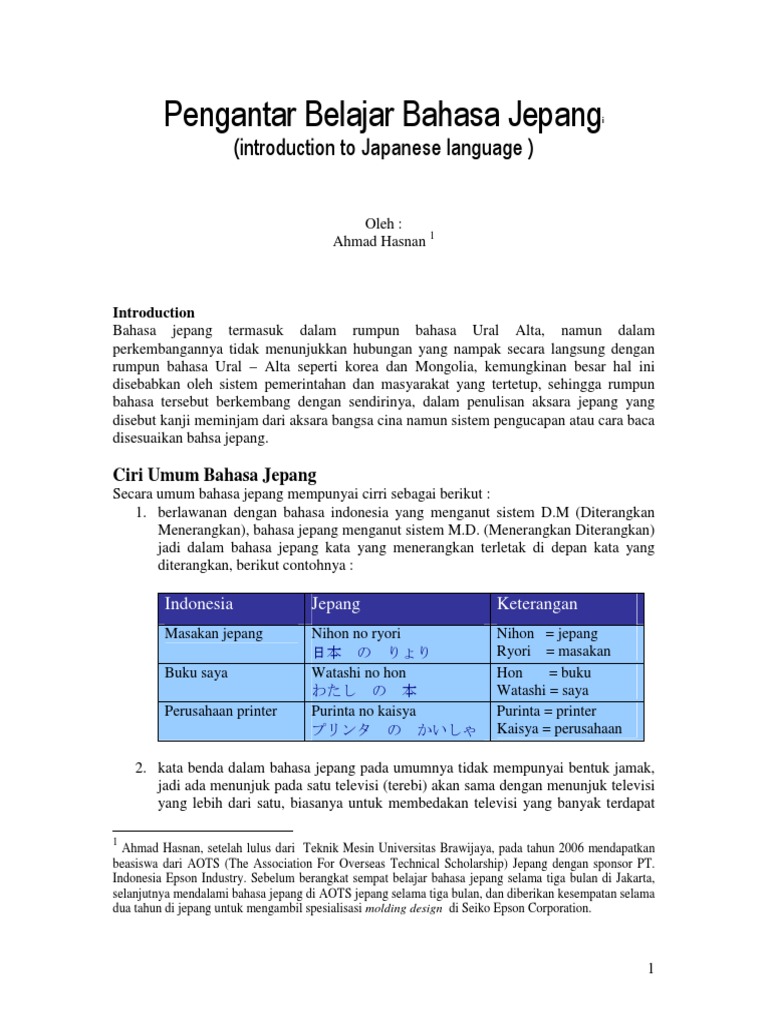 Belajar Bahasa Jepang Pemulapdf