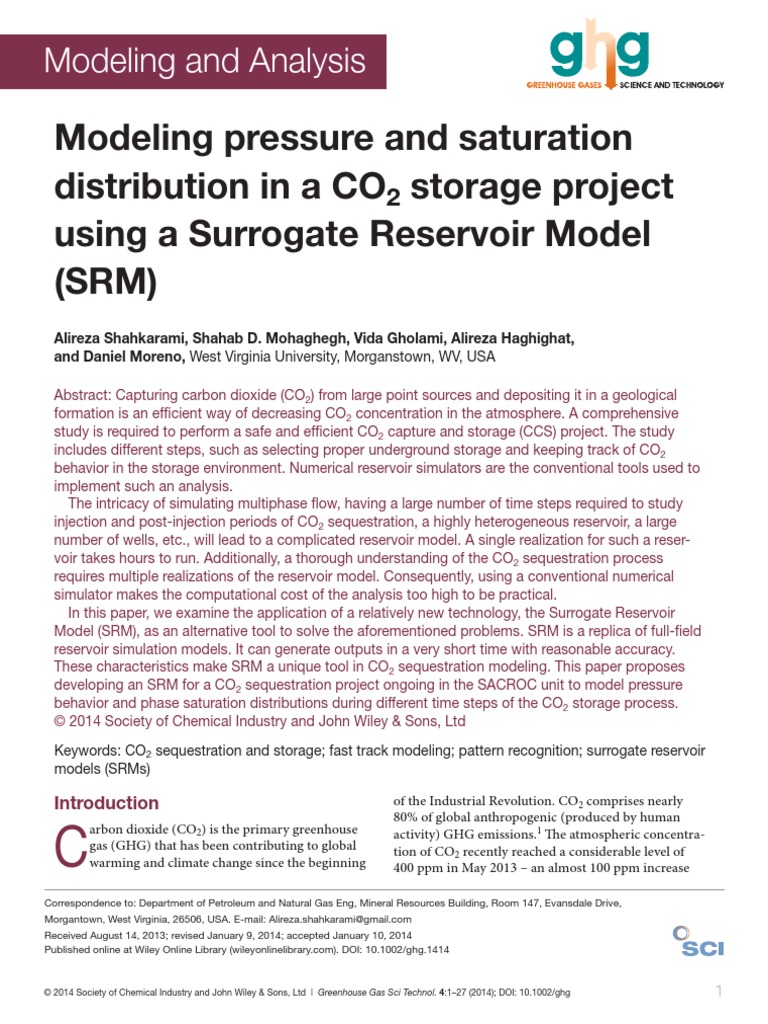 Surrogate Reservoir Model | PDF | Carbon Capture And Storage | Carbon ...