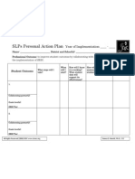SLPs Personal Action Plan _SRBI_ 3-25-09