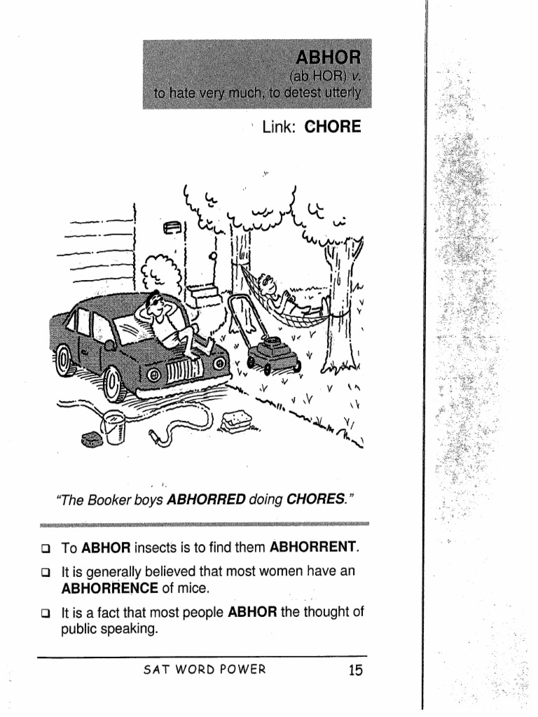 Vocabulary Cartoons Unit 1 | PDF | Foreign Language Studies