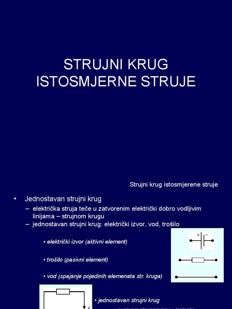 Strujno Kolo Istosmjerne Struje - 03 | PDF