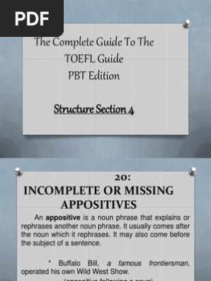 Toefl Structure 4 0 Noun Adjective
