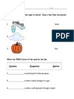 Chapter 8 Matter Test