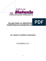 Taller Para La Certificacion en Competencias Docentes Certidems