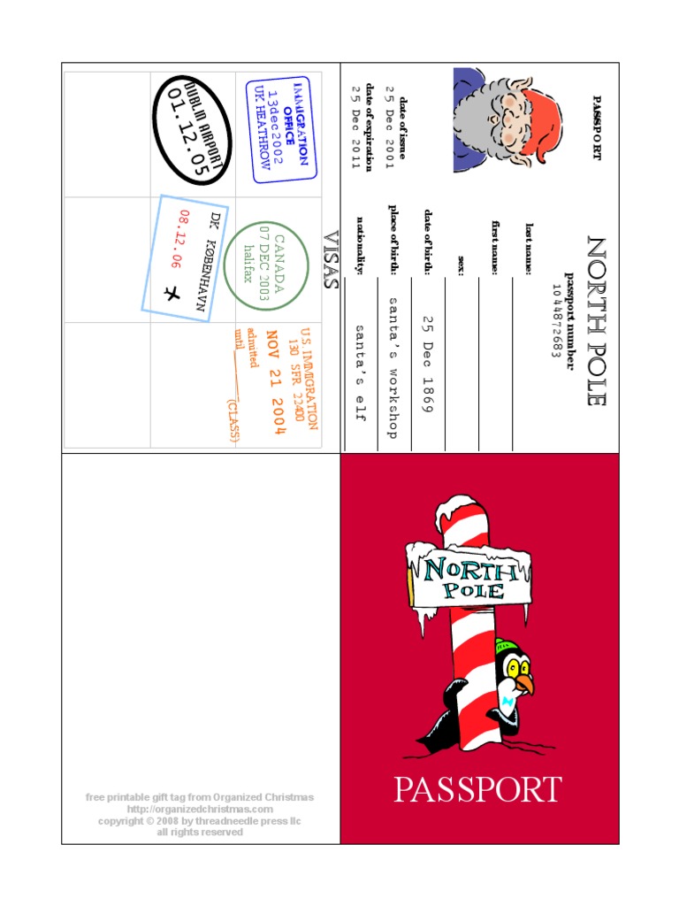 Elf On The Shelf Passport | PDF | Copyright Law | Law