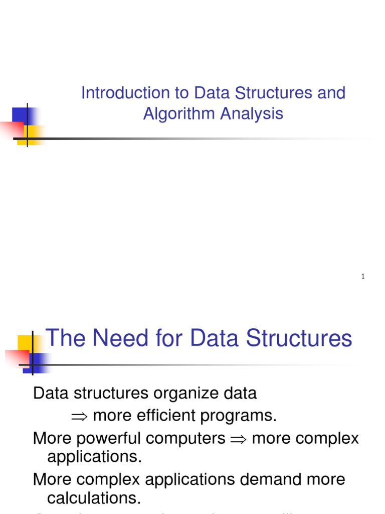 Introduction To Data Structures and Algorithm Analysis | PDF ...