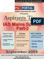 Aspirants Times Magazine Vol6 Com - SEPTEMBER 2009