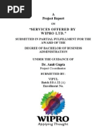 Download Project on Wipro Ltd by ViPul SN21402450 doc pdf
