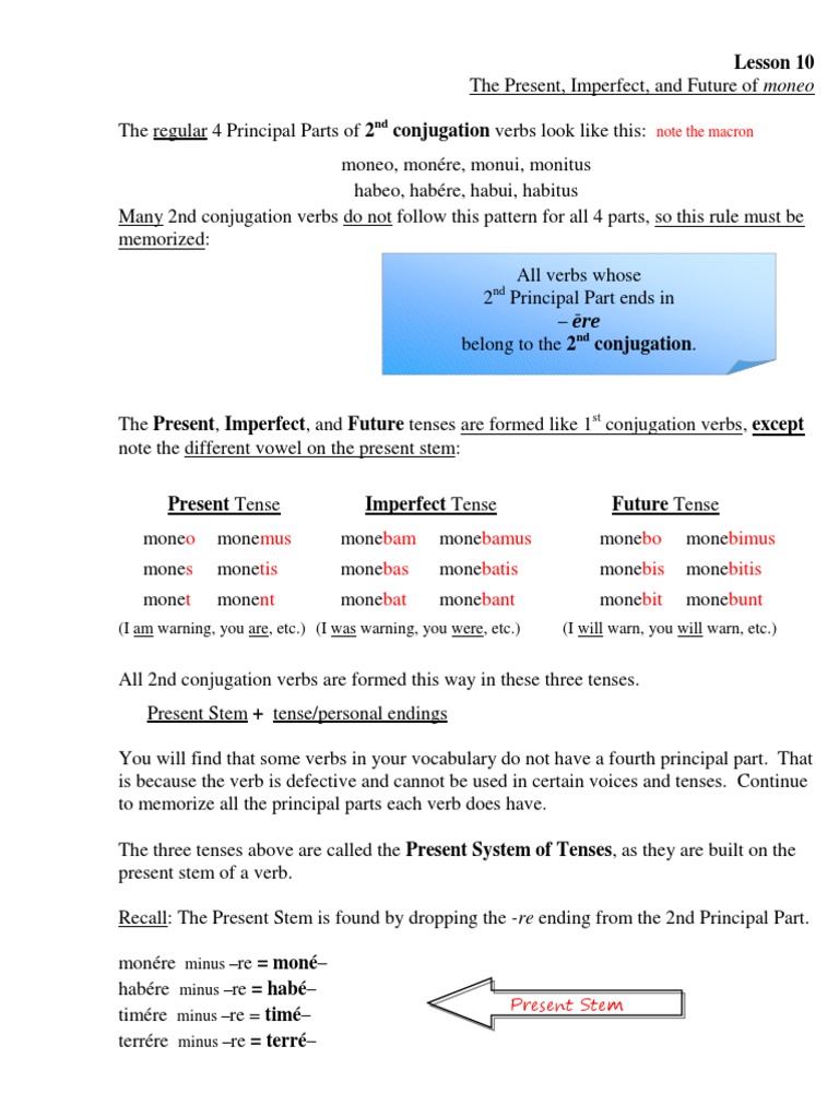 Latin 2nd Conjugation Guide | PDF | Language Arts & Discipline