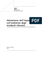 APAT - Cicli Produttivi - Valutazione Dell'impatto Sull'ambiente Degli Incidenti Rilevanti