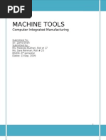 Download Machine Tools Final by Sadaf Rehman SN21404699 doc pdf