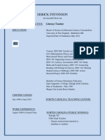 Resume For Ds For Edu 695 Portfolio