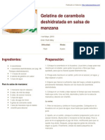 Sabores en Linea - Gelatina de Carambola Deshidratada en Salsa de Manzana - 2013-04-12