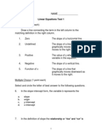 Kevin D. Gilbert's Linear Equations Test