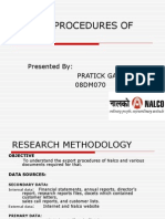 Export Procedures of Nalco