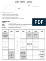 Revised Weekly Meeting Schedule Jul 2013