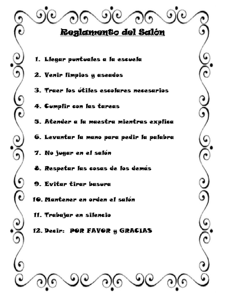 Reglamento del Salón