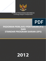 Pedoman Prilaku Penyiaran Dan Standar Program Siaran P3SPS KPI Thn 2012