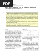 A non-cubic equation of state for PVT and phase equilibrium calculation (pure compounds)