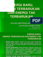 Energi Baru, Energi Terbarukan Dan Energi Tak Terbarukan