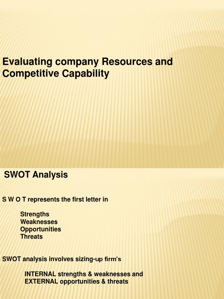 Internal Analysis SWOT | PDF | Swot Analysis | Competence (Human Resources)